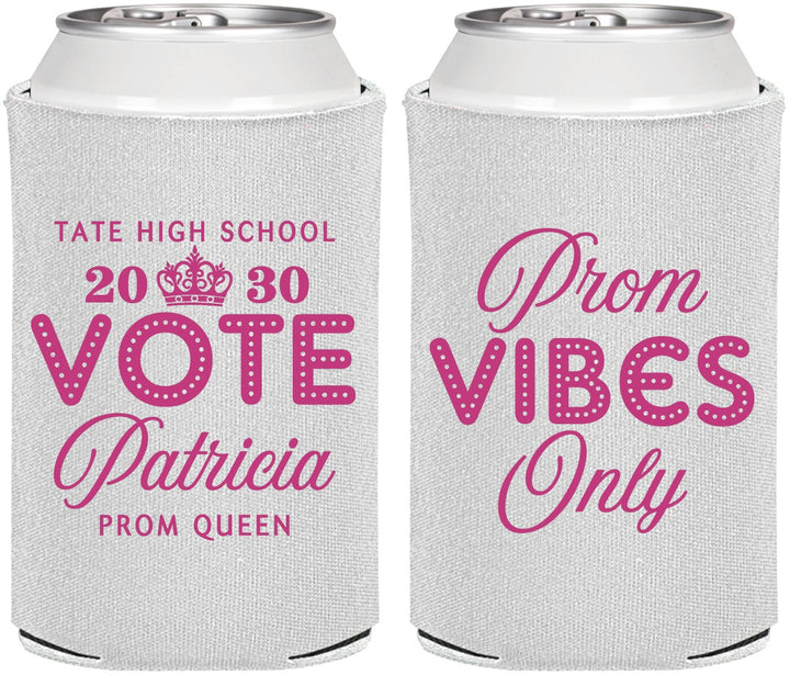 Personalized Prom Can Coolers - Queen Vote | 50017