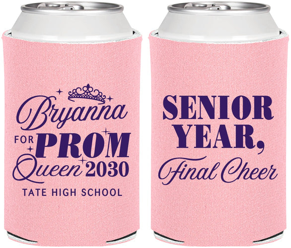 Personalized Prom Can Coolers - Queen Vote | 50018
