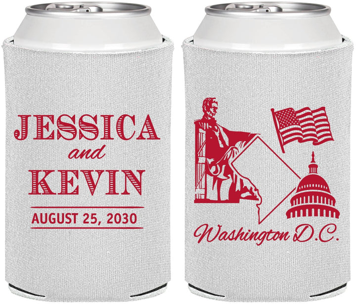 Personalized Wedding Can Coolers - Washington Dc | 501