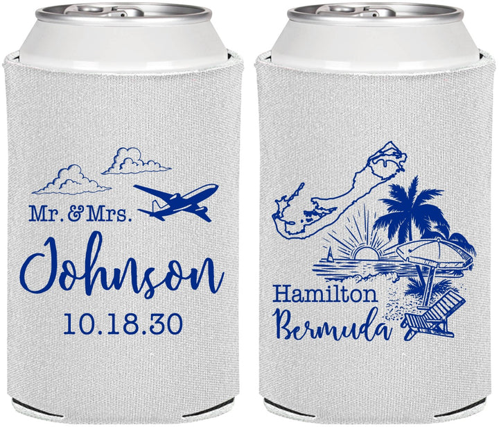 Personalized Wedding Can Coolers - Bermuda | 513