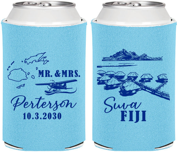Personalized Wedding Can Coolers - Fiji | 525