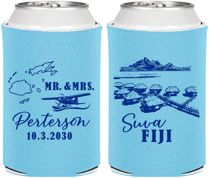 Personalized Wedding Can Coolers - Fiji | 525