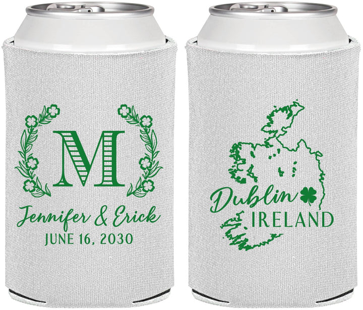 Personalized Wedding Can Coolers - Ireland | 528