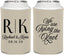 Personalized Wedding Can Coolers - Monogram Tying Knot | 559