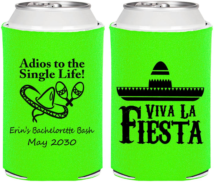 Personalized Bachelorette Can Coolers - Viva La Fiesta | 60005