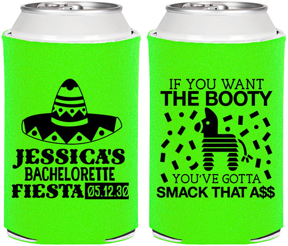Personalized Bachelorette Can Coolers - Mexico Fiesta | 60006