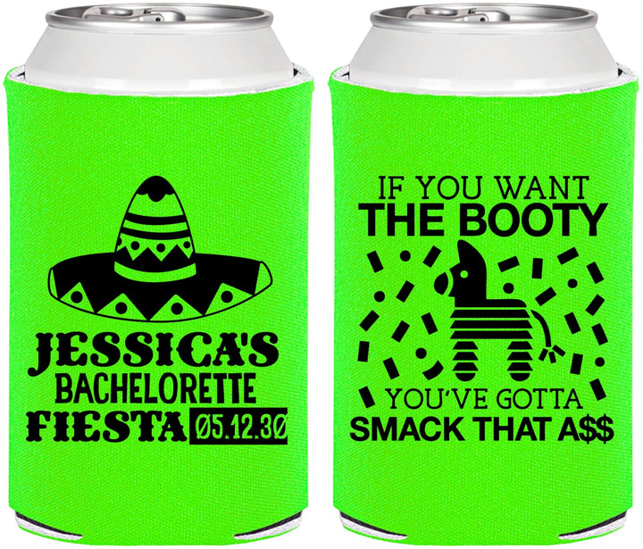 Personalized Bachelorette Can Coolers - Mexico Fiesta | 60006