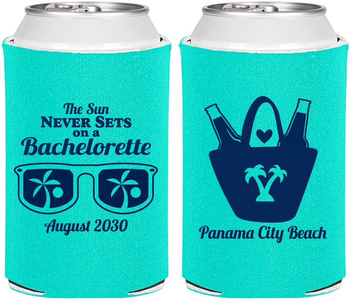 Personalized Bachelorette Can Coolers - Beach | 60010