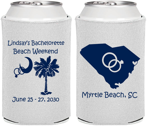 Personalized Bachelorette Can Coolers - South Carolina | 60012
