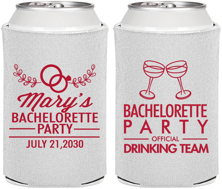 Personalized Bachelorette Can Coolers - Official Drink Team | 60017