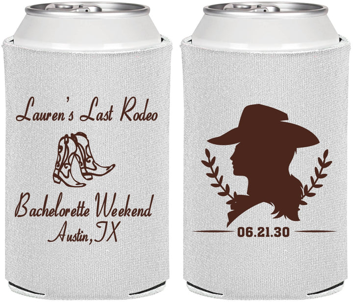 Personalized Bachelorette Can Coolers - Last Rodeo | 60022