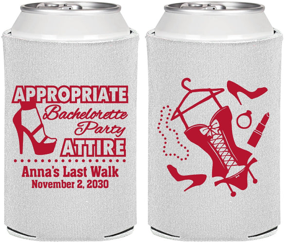Personalized Bachelorette Can Coolers - Last Walk | 60032