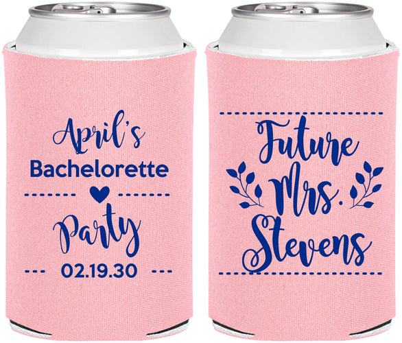 Personalized Bachelorette Can Coolers - Future Mrs | 60037