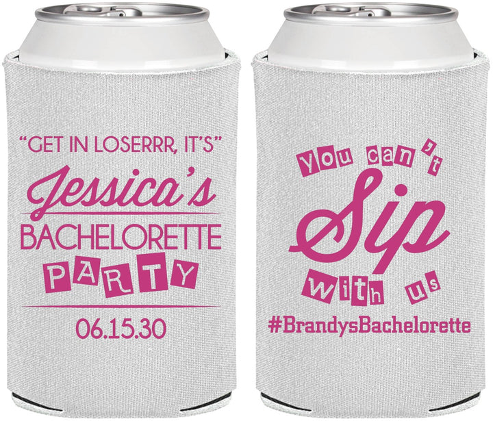 Personalized Bachelorette Can Coolers - Cant Sip With Us | 60050