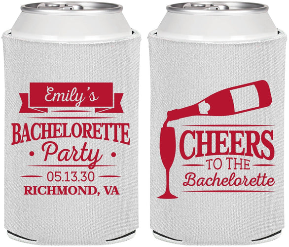 Personalized Bachelorette Can Coolers - Cheers | 60052