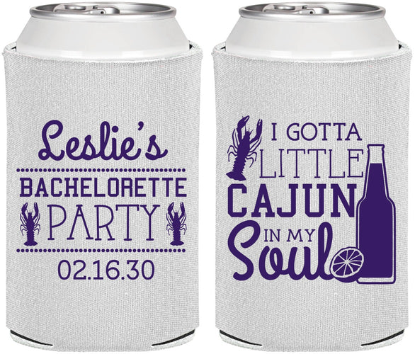 Personalized Bachelorette Can Coolers - Little Cajun In My Soul | 60058