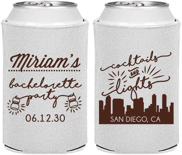 Personalized Bachelorette Can Coolers - San Diego | 60067