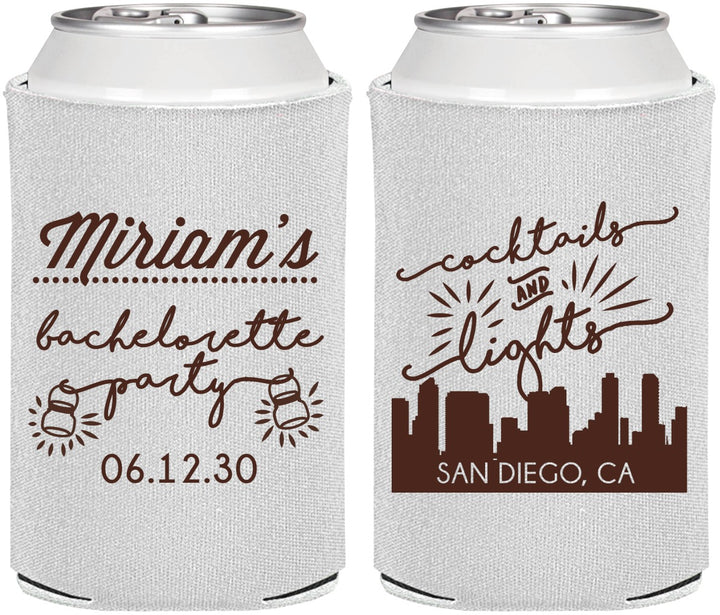 Personalized Bachelorette Can Coolers - San Diego | 60067