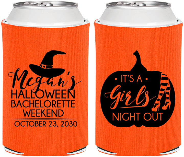 Personalized Bachelorette Can Coolers - Halloween Girls Night Out | 60077