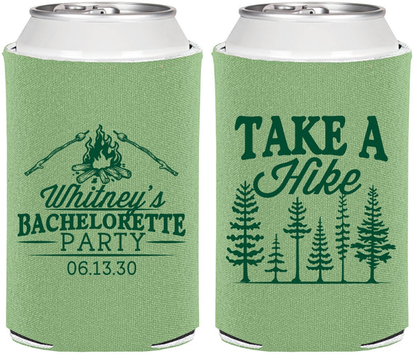 Personalized Bachelorette Can Coolers - Camping | 60098
