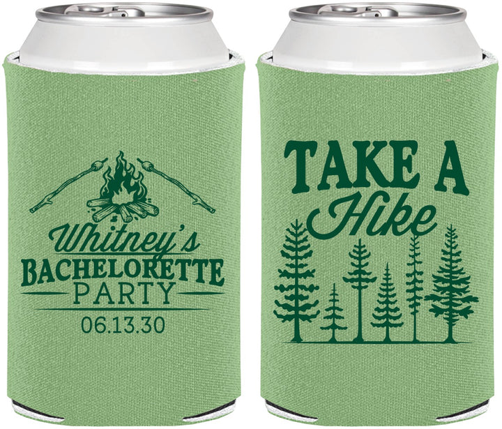 Personalized Bachelorette Can Coolers - Camping | 60098