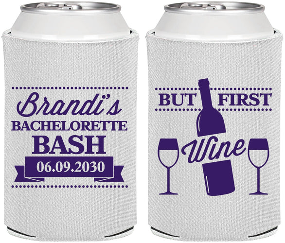 Personalized Bachelorette Can Coolers - Wine | 60099