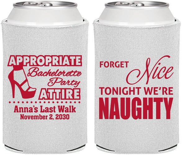 Personalized Bachelorette Can Coolers - Nice Tonight Naughty | 60112