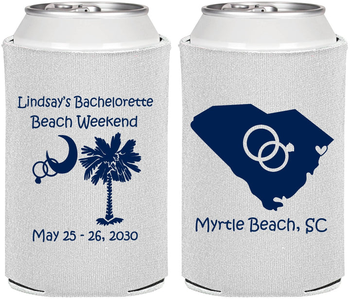 Personalized Bachelorette Can Coolers - South Carolina | 60117