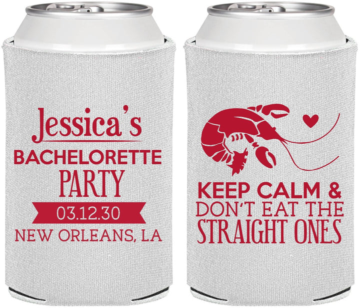 Personalized Bachelorette Can Coolers - Crawfish Boil | 60137