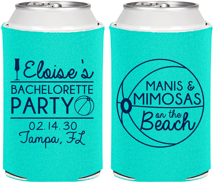 Personalized Bachelorette Can Coolers - Manis Mimosas | 60149