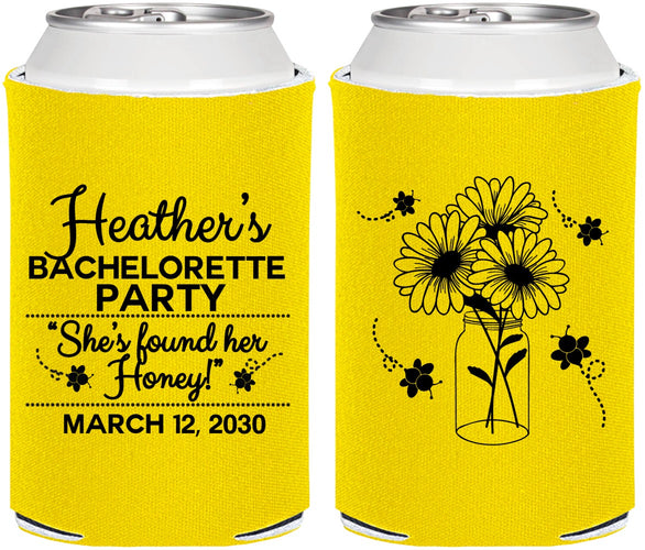 Personalized Bachelorette Can Coolers - She Found Her Honey | 60150