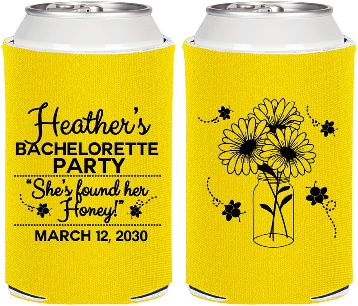 Personalized Bachelorette Can Coolers - She Found Her Honey | 60150