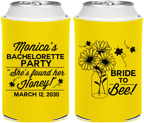 Personalized Bachelorette Can Coolers - Bride To Bee | 60152