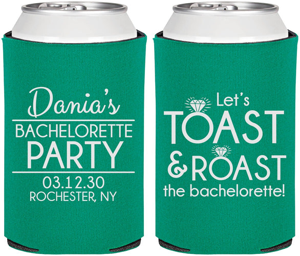 Personalized Bachelorette Can Coolers - Toast And Roast | 60153