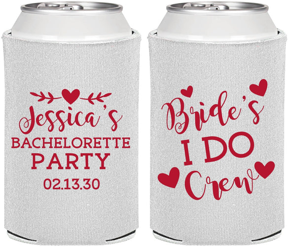 Personalized Bachelorette Can Coolers - Brides I Do Crew | 60159