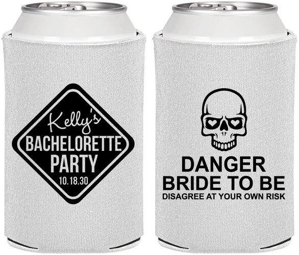 Personalized Bachelorette Can Coolers - Danger Bride To Be | 60165