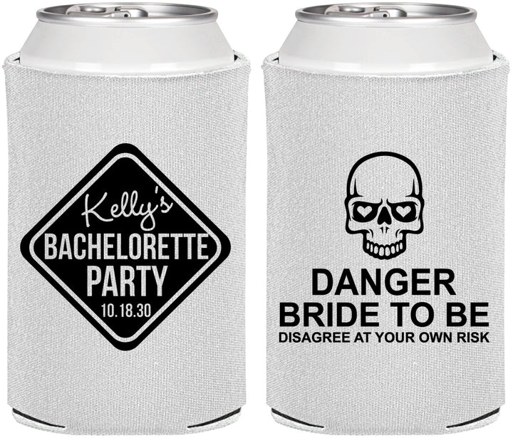 Personalized Bachelorette Can Coolers - Danger Bride To Be | 60165