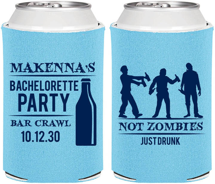 Personalized Bachelorette Can Coolers - Zombie | 60173