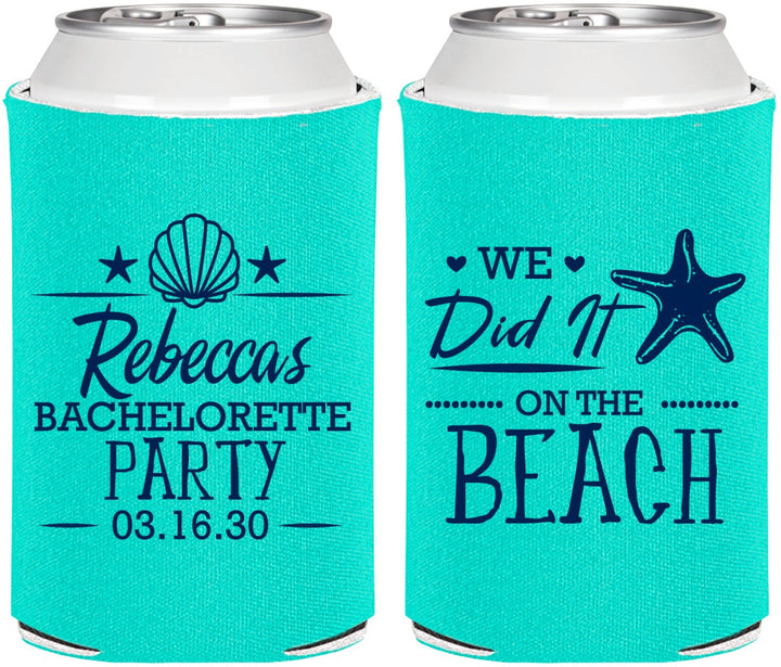 Personalized Bachelorette Can Coolers - Beach | 60183