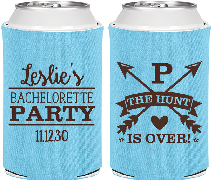 Personalized Bachelorette Can Coolers - The Hunt Is Over | 60186