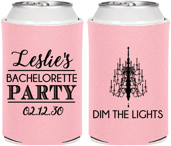 Personalized Bachelorette Can Coolers - Lights | 60188