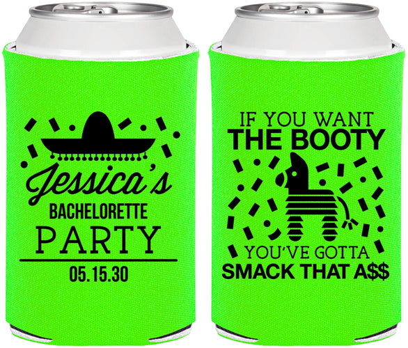 Personalized Bachelorette Can Coolers - Smack That Ass | 60192
