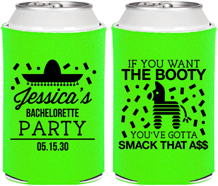 Personalized Bachelorette Can Coolers - Smack That Ass | 60192