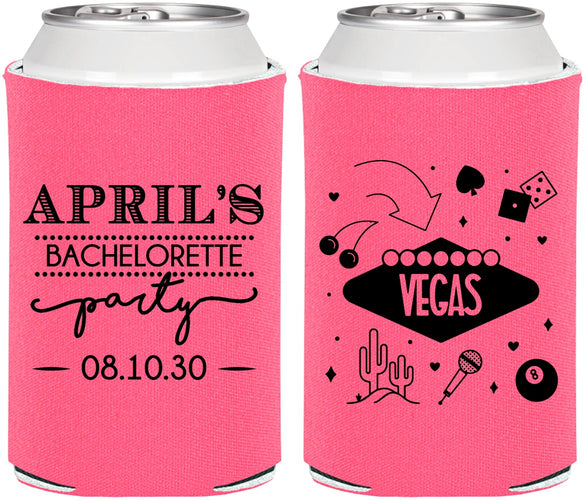 Personalized Bachelorette Can Coolers - Las Vegas | 60198