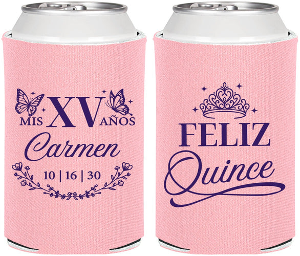 Personalized Quinceanera Can Coolers - Mis Quince Anos | 70000