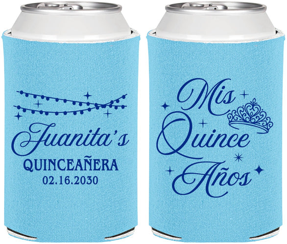 Personalized Quinceanera Can Coolers - Mis Quince Anos | 70001