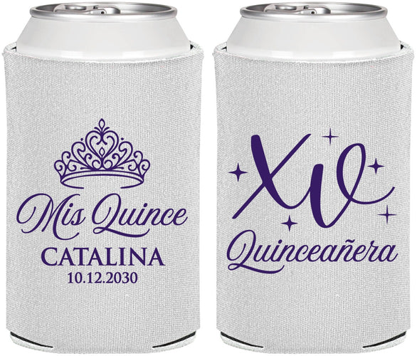 Personalized Quinceanera Can Coolers - Mis Quince Anos | 70002