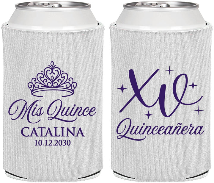 Personalized Quinceanera Can Coolers - Mis Quince Anos | 70002