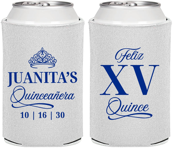 Personalized Quinceanera Can Coolers - Mis Quince Anos | 70003