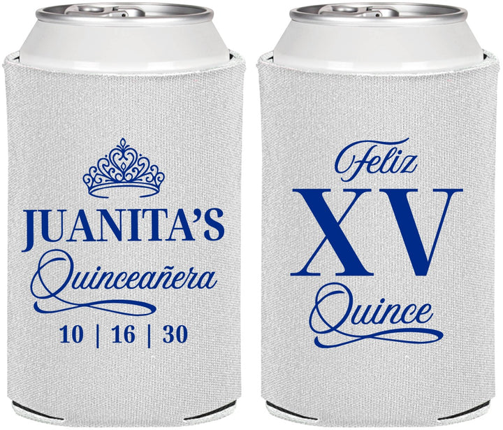 Personalized Quinceanera Can Coolers - Mis Quince Anos | 70003